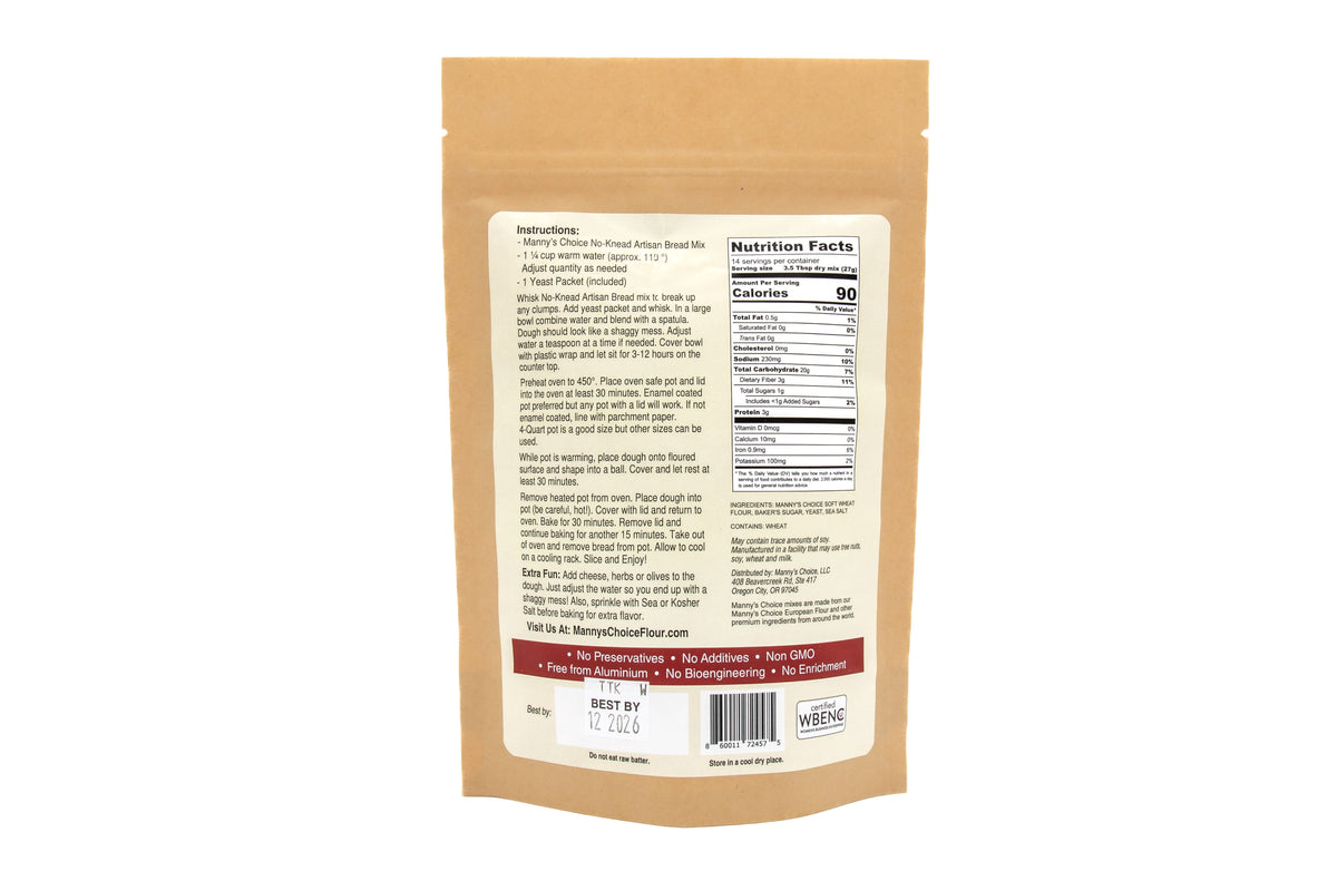 Manny’s Choice No-Knead Artisan Bread Mix – 2