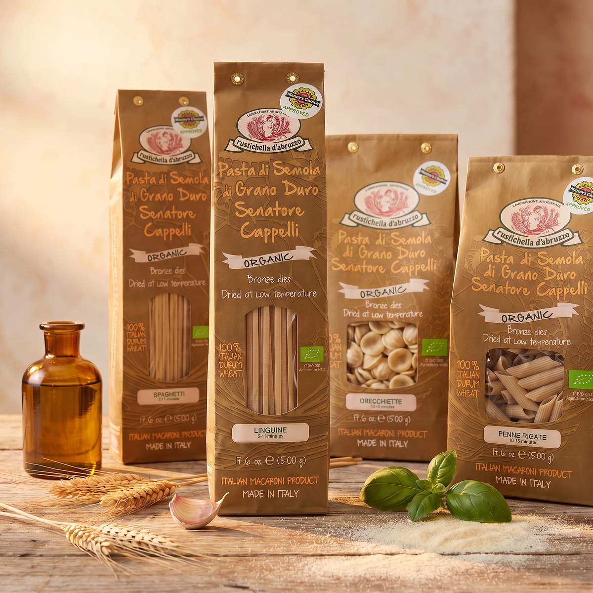 Manny's Choice Organic Senatore Cappelli Variety Pack, prepared and served