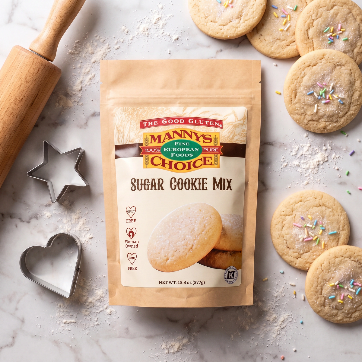 Manny's Choice Sugar Cookie Mix, prepared and served